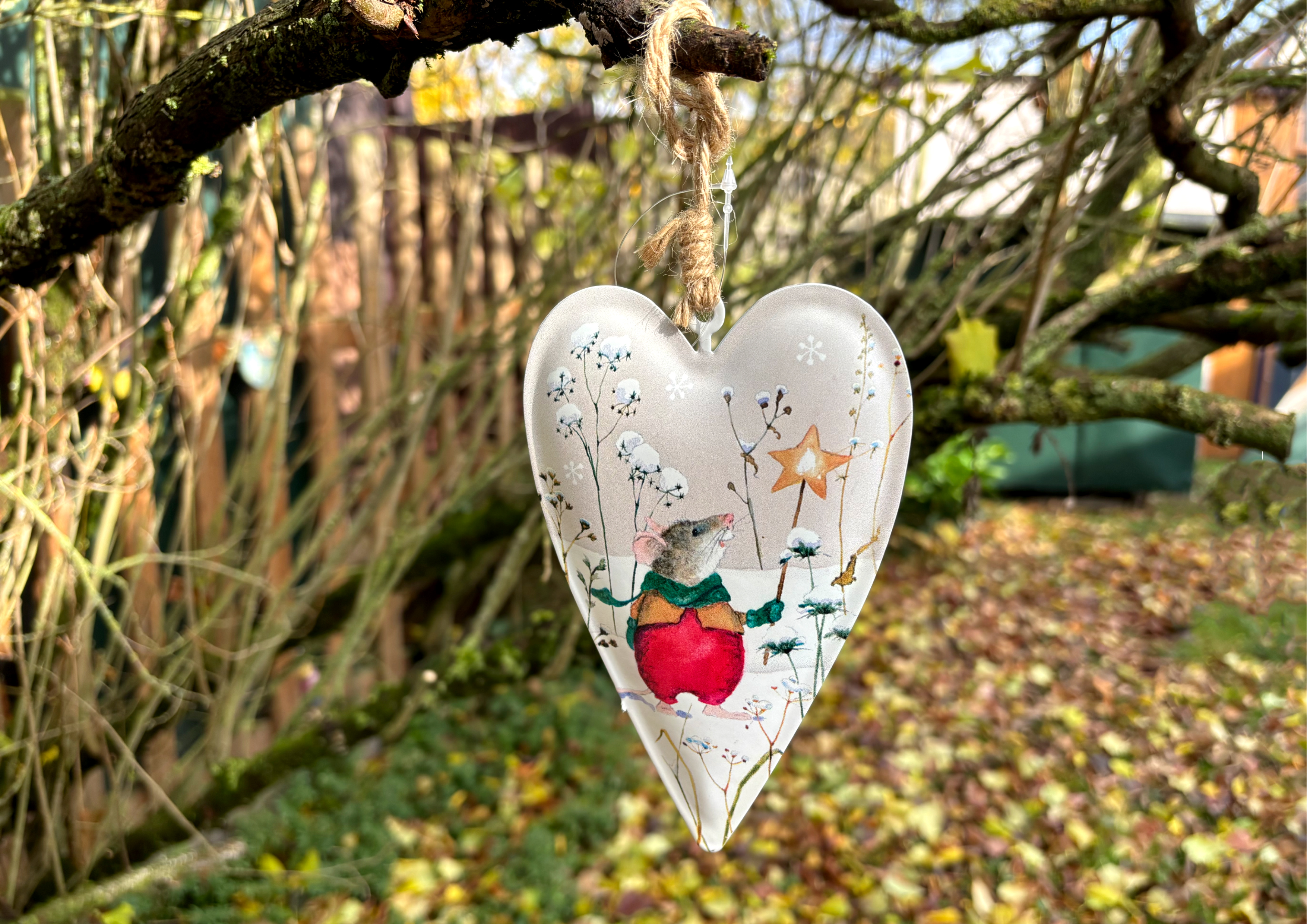 Wintermäuse  / Winterzauber - Dekoherz aus Blech   Wintermäuse  / Winterzauber - Dekoherz aus Blech