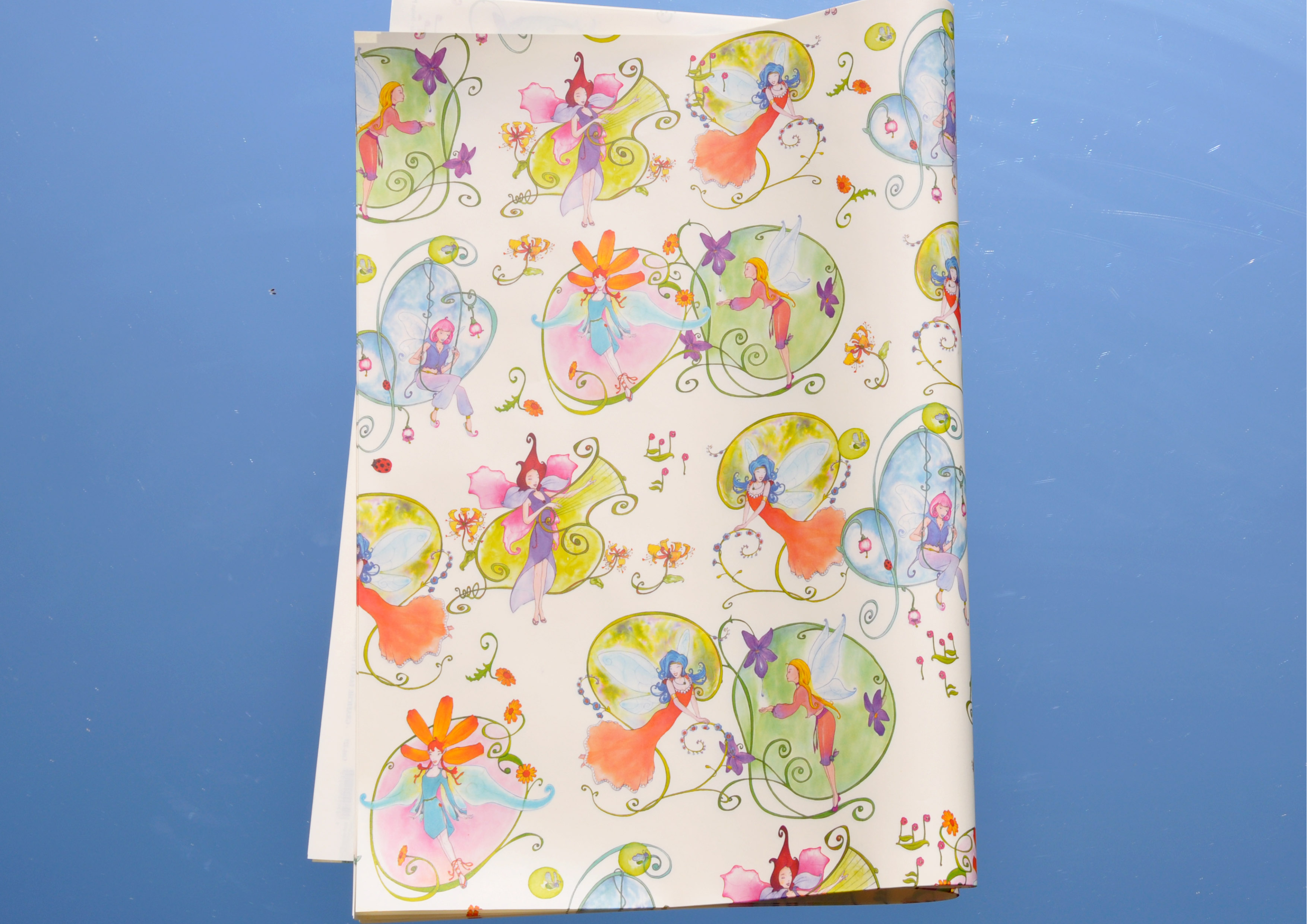 Im Blumen-Feen-Land - Geschenkpapier  