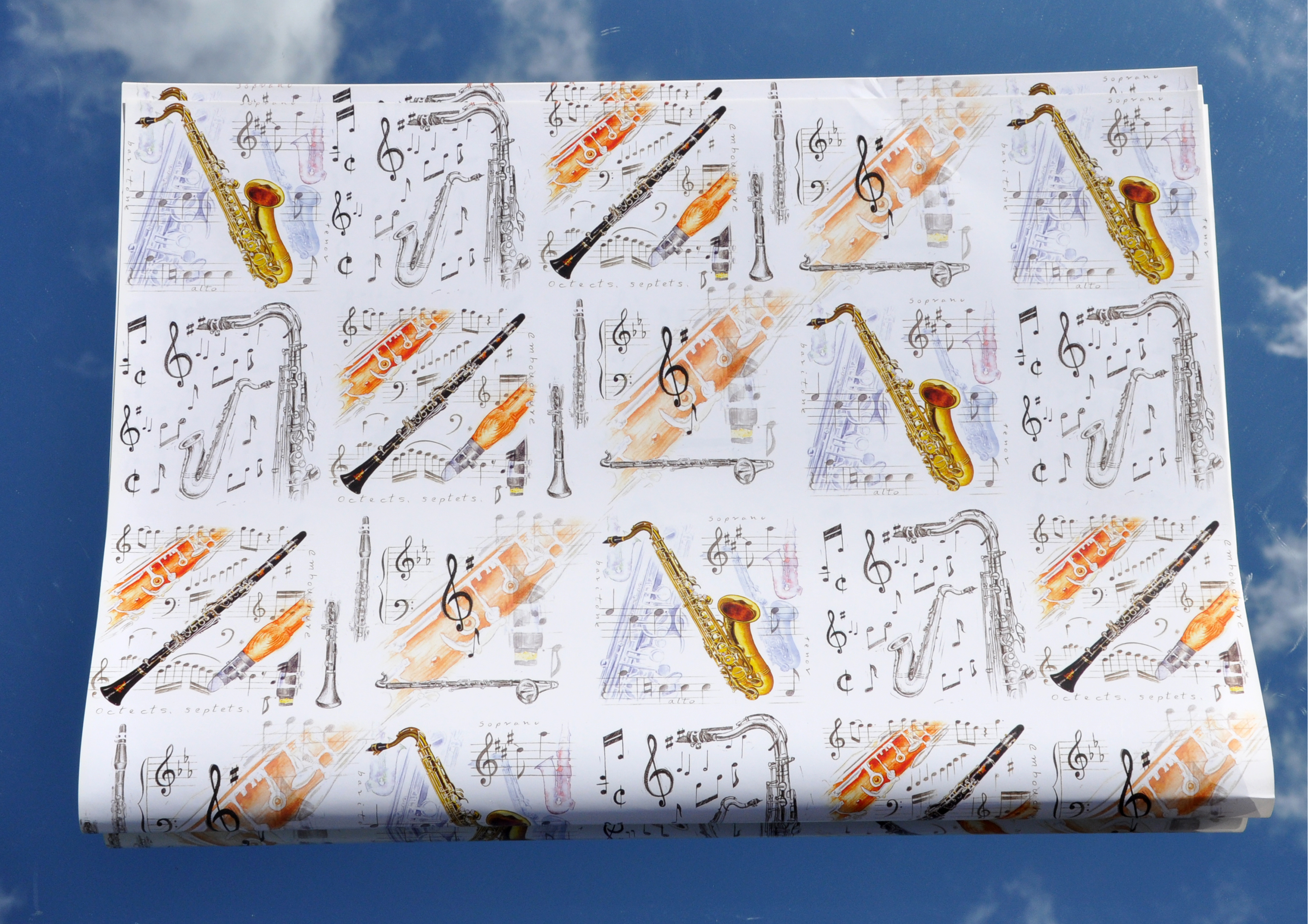 Saxophon und Klarinette / Musik - Geschenkpapier