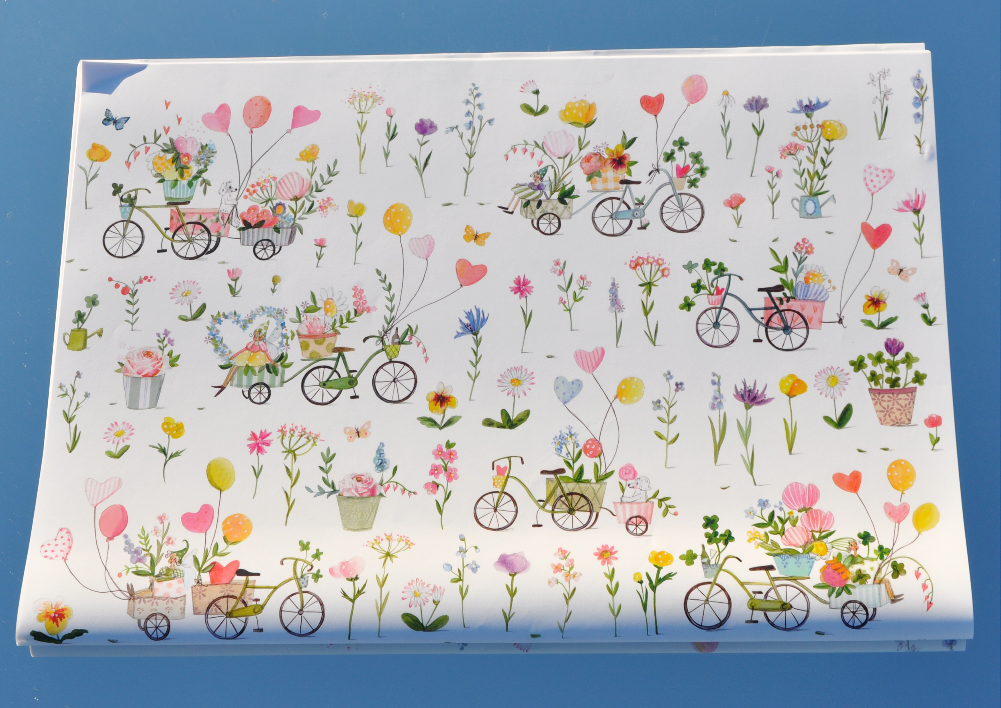 Fahrradtour / Auf ins Glück - Geschenkpapier