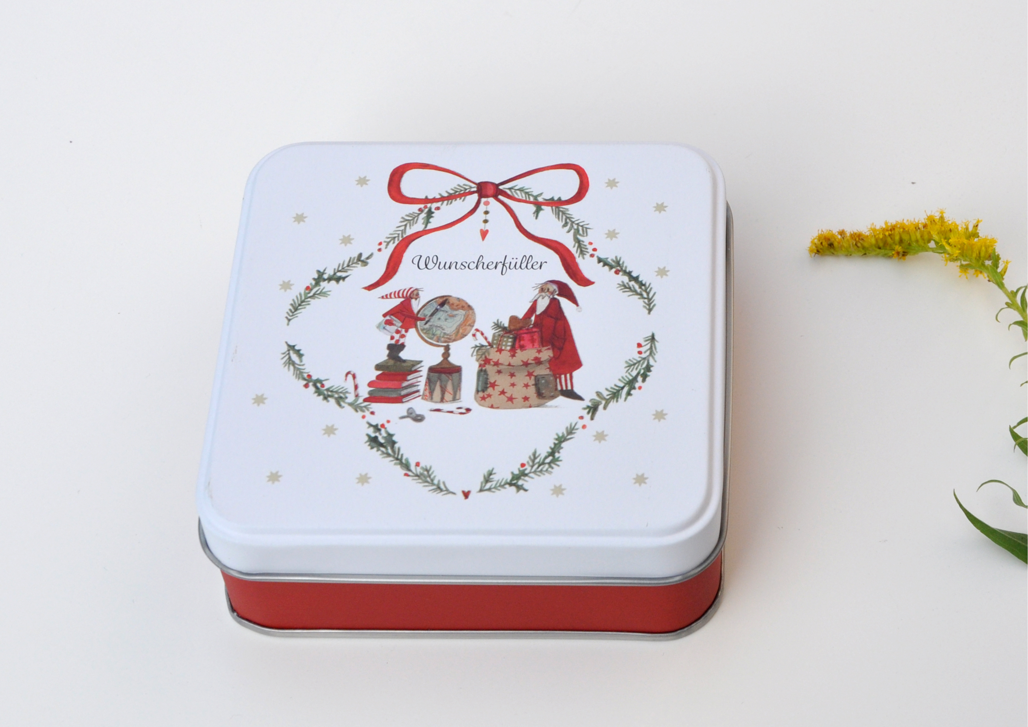 Weihnachtswerkstatt / Wunscherfüller - Geschenkdose aus Metall 