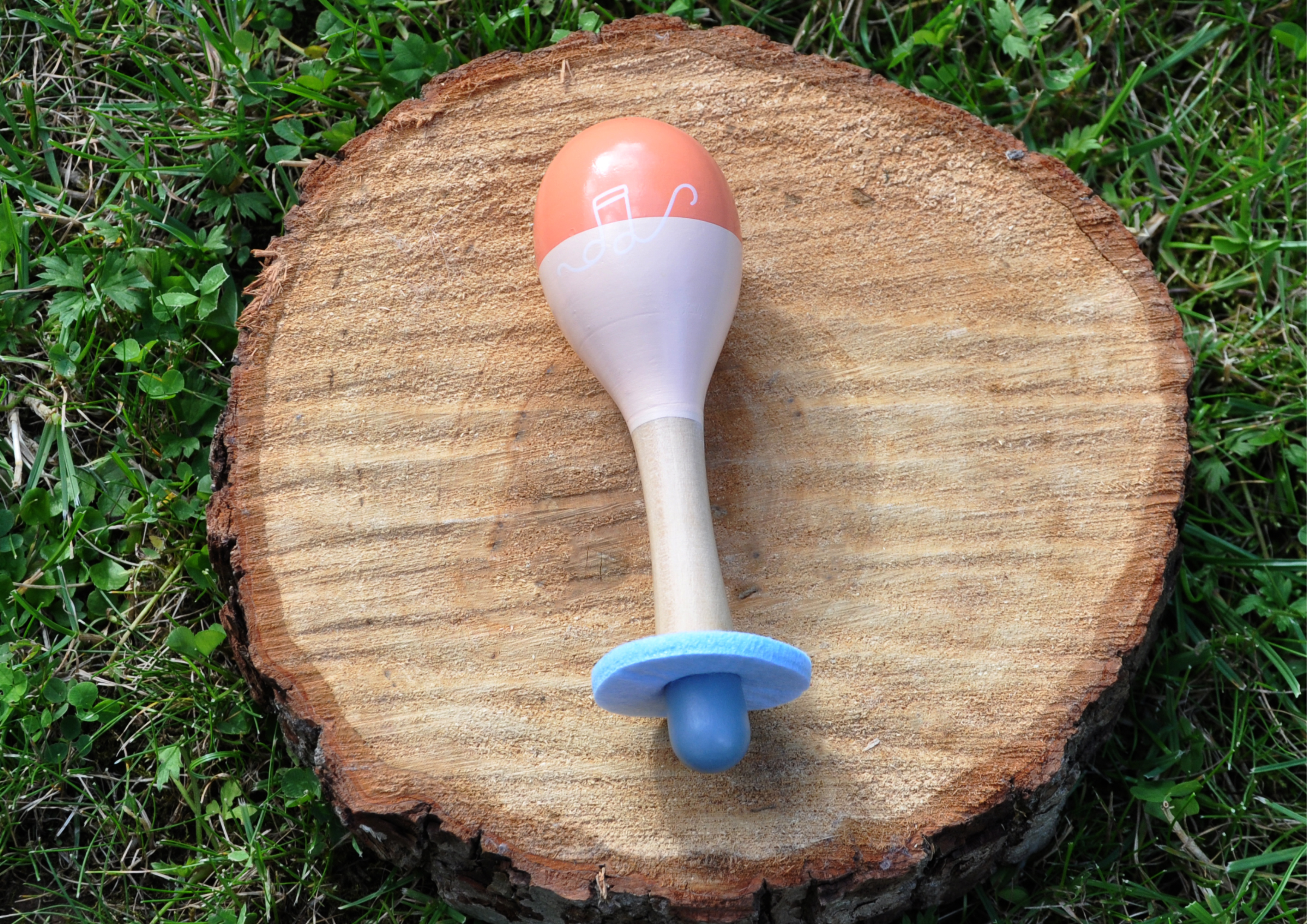 Musik Rassel / Schüttelrasse aus Holz ROSA Maracas