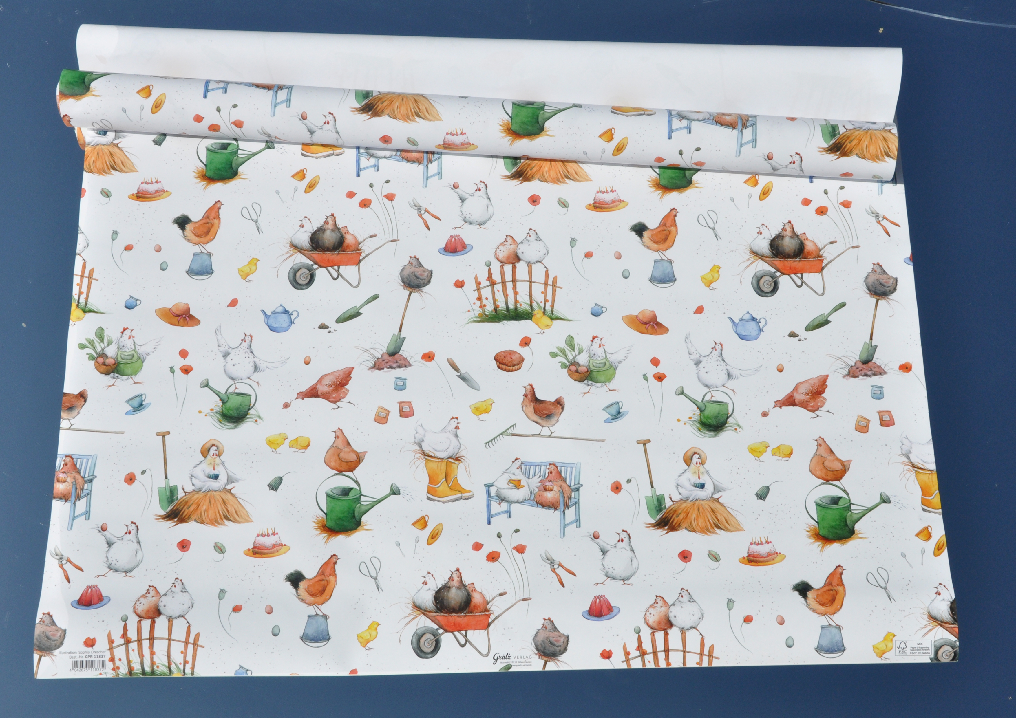 Hühner / Hühnerbande / Bauernhof - Geschenkpapier