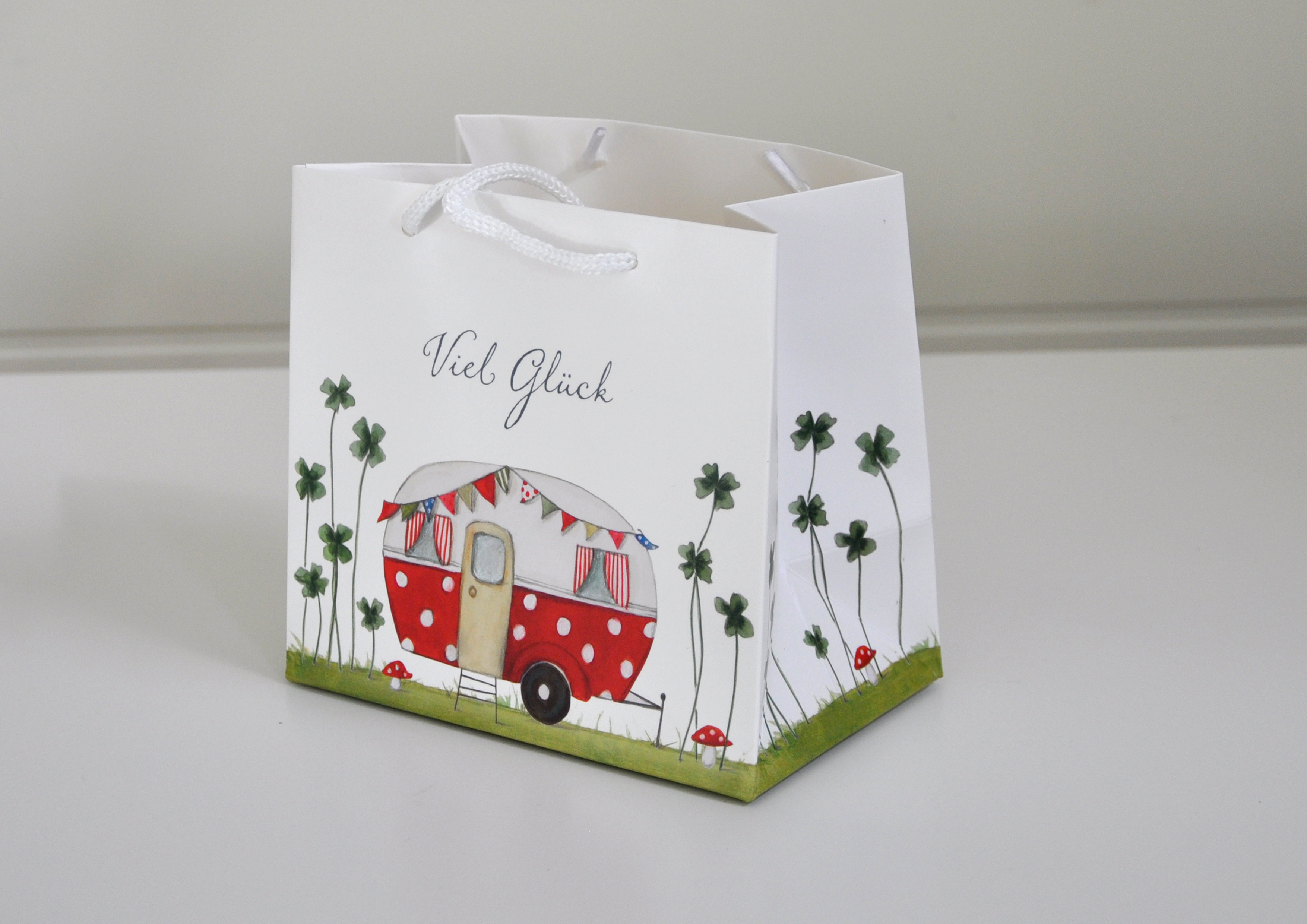 Wohnwagen / Viel Glück - Geschenktasche 