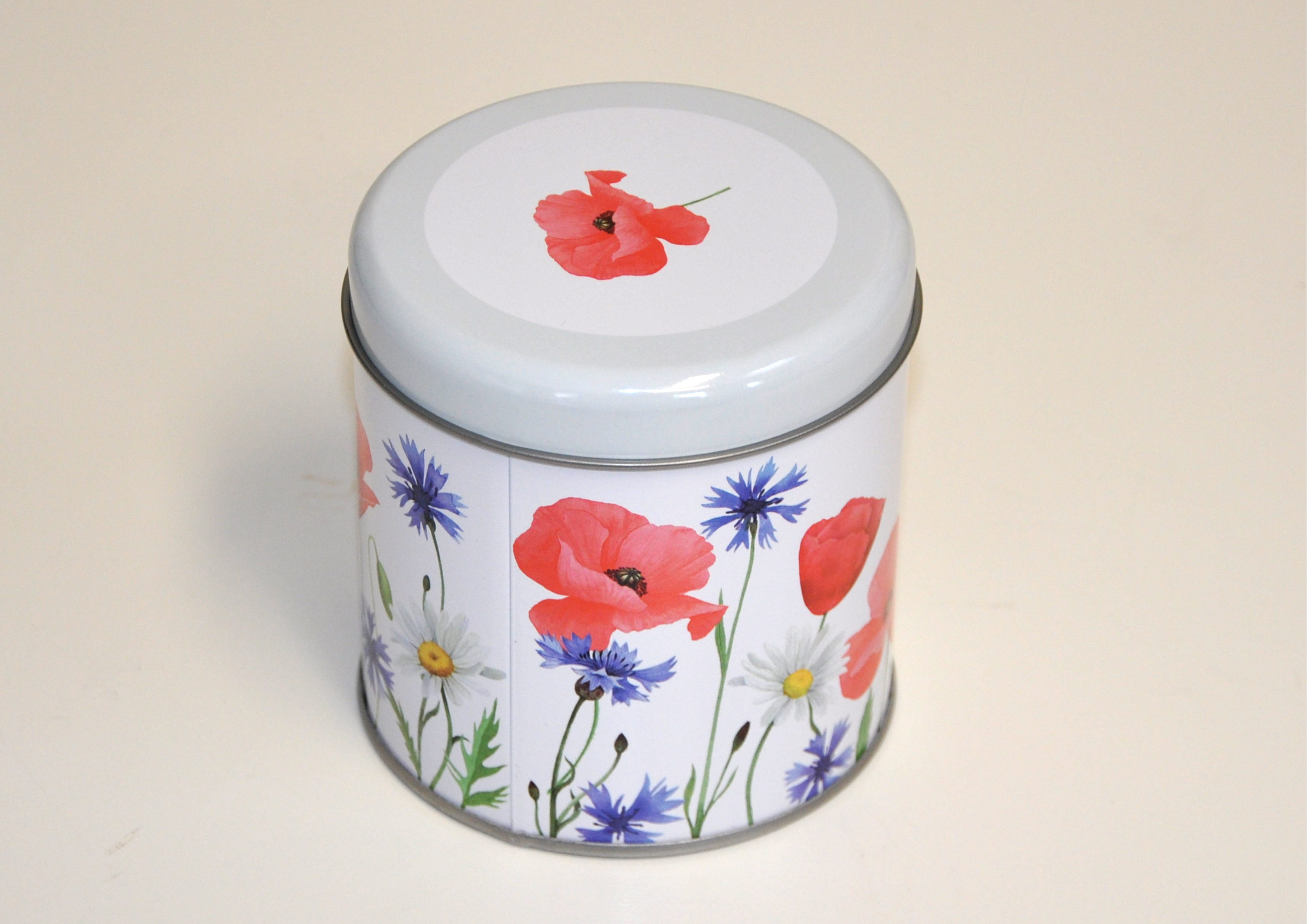 Feldblumen / Wiesenblumen - Teedose / Keksdose  