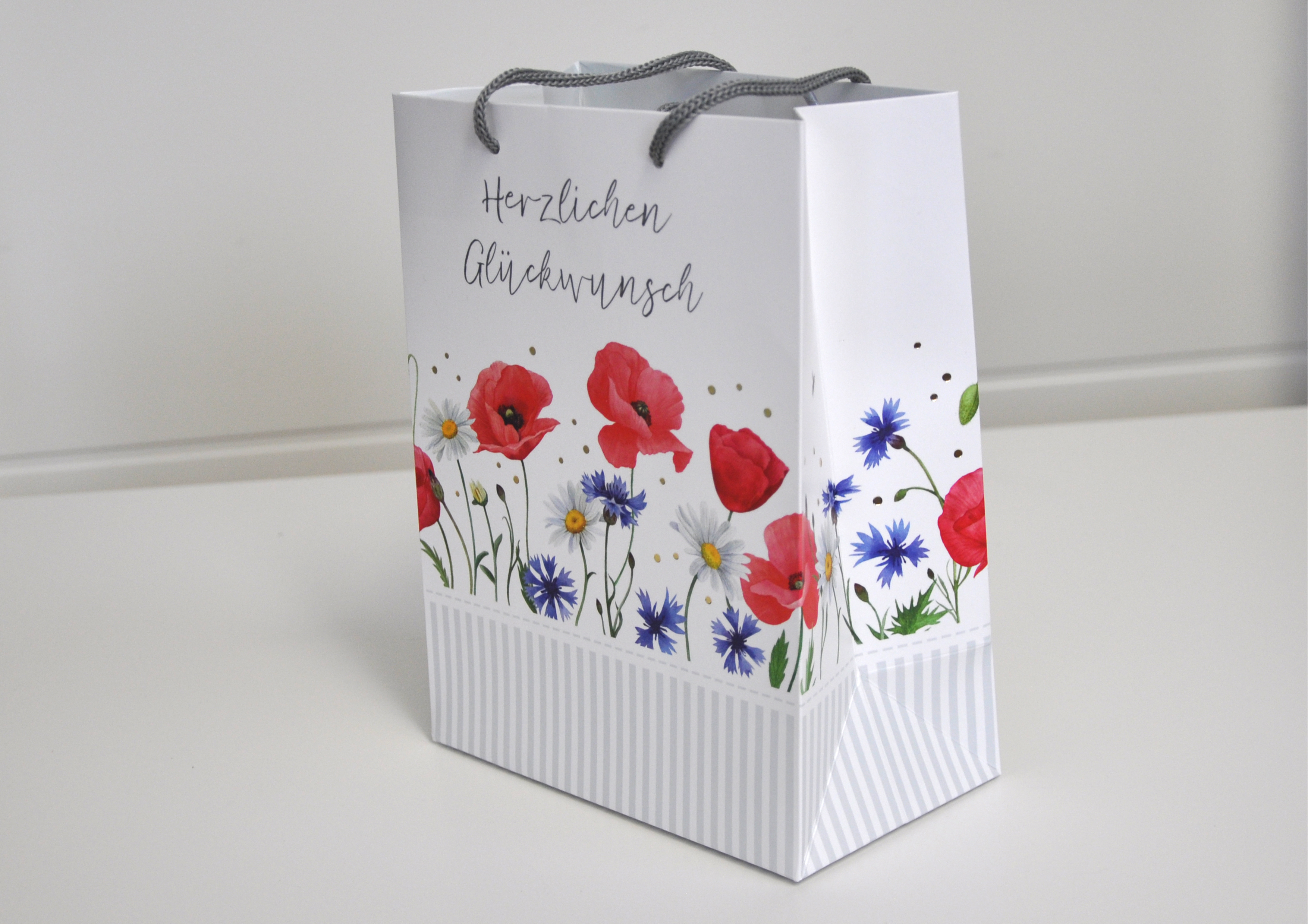 Feldblumen / Herzlichen Glückwunsch - Geschenktasche  