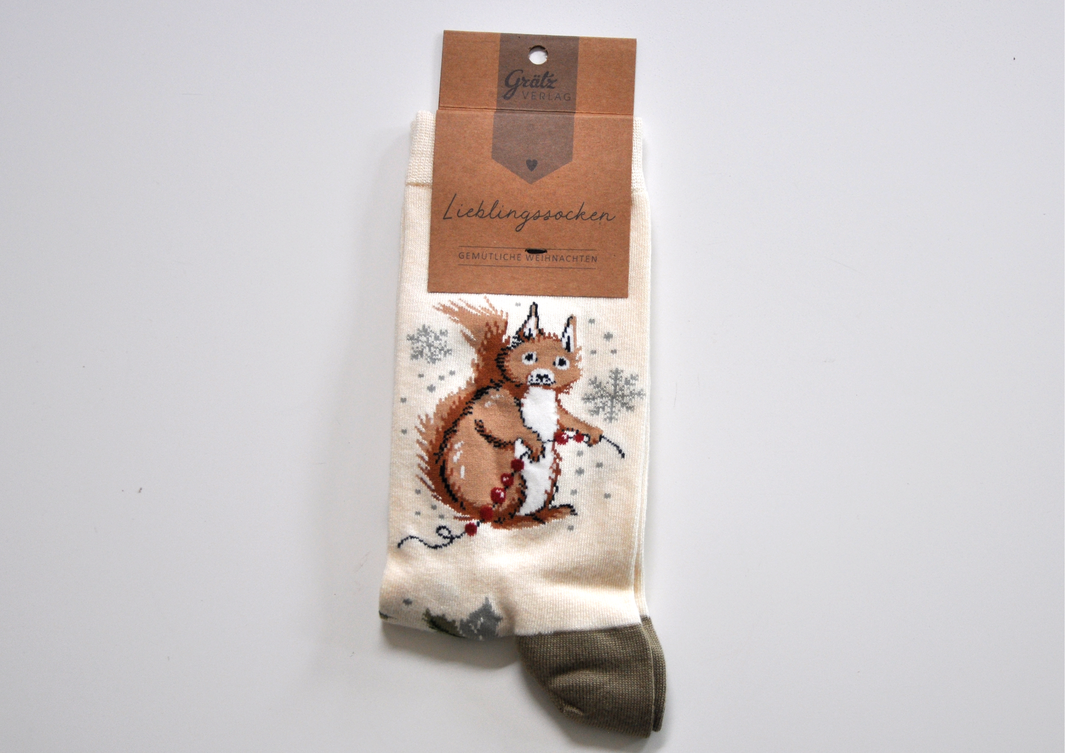 Eichhörnchen / Weihnachten - Socken aus Bambusviscose Gr. 38-44 