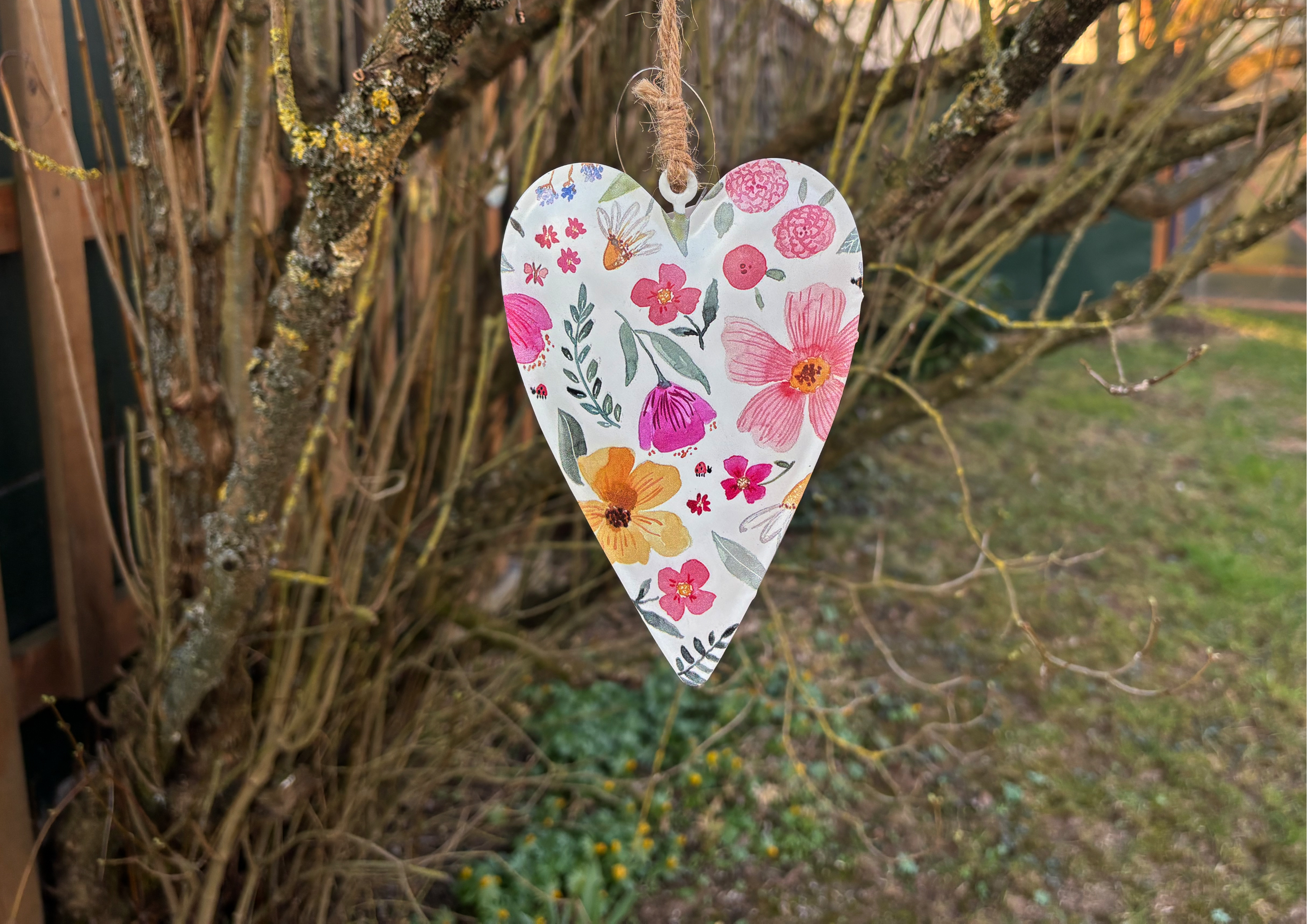 Blumengruß / Lucky Vibes - Dekoherz aus Blech