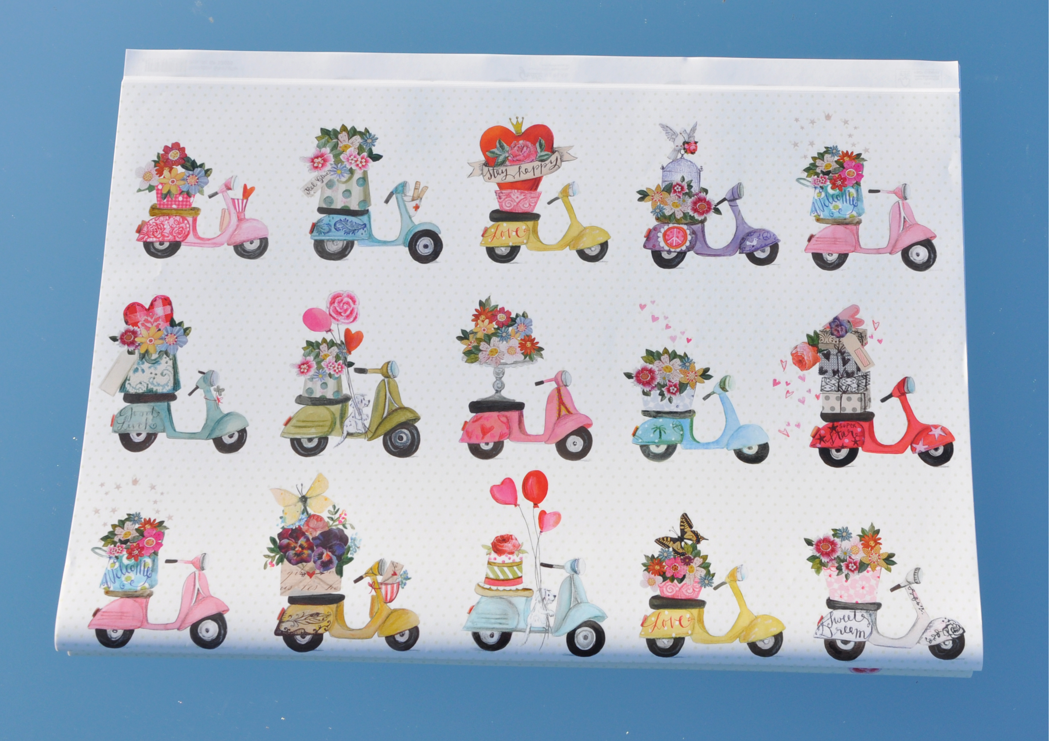 Motorroller / Das Leben ist eine Reise - Geschenkpapier