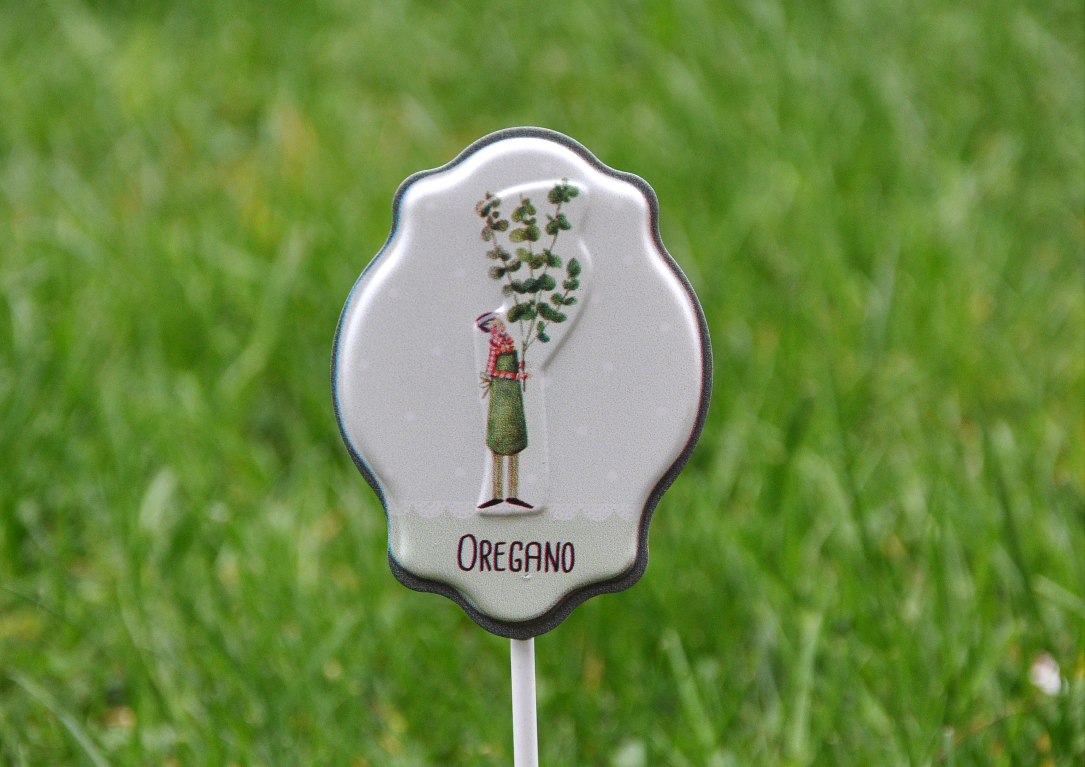 Oregano - Kräuterstecker aus Blech
