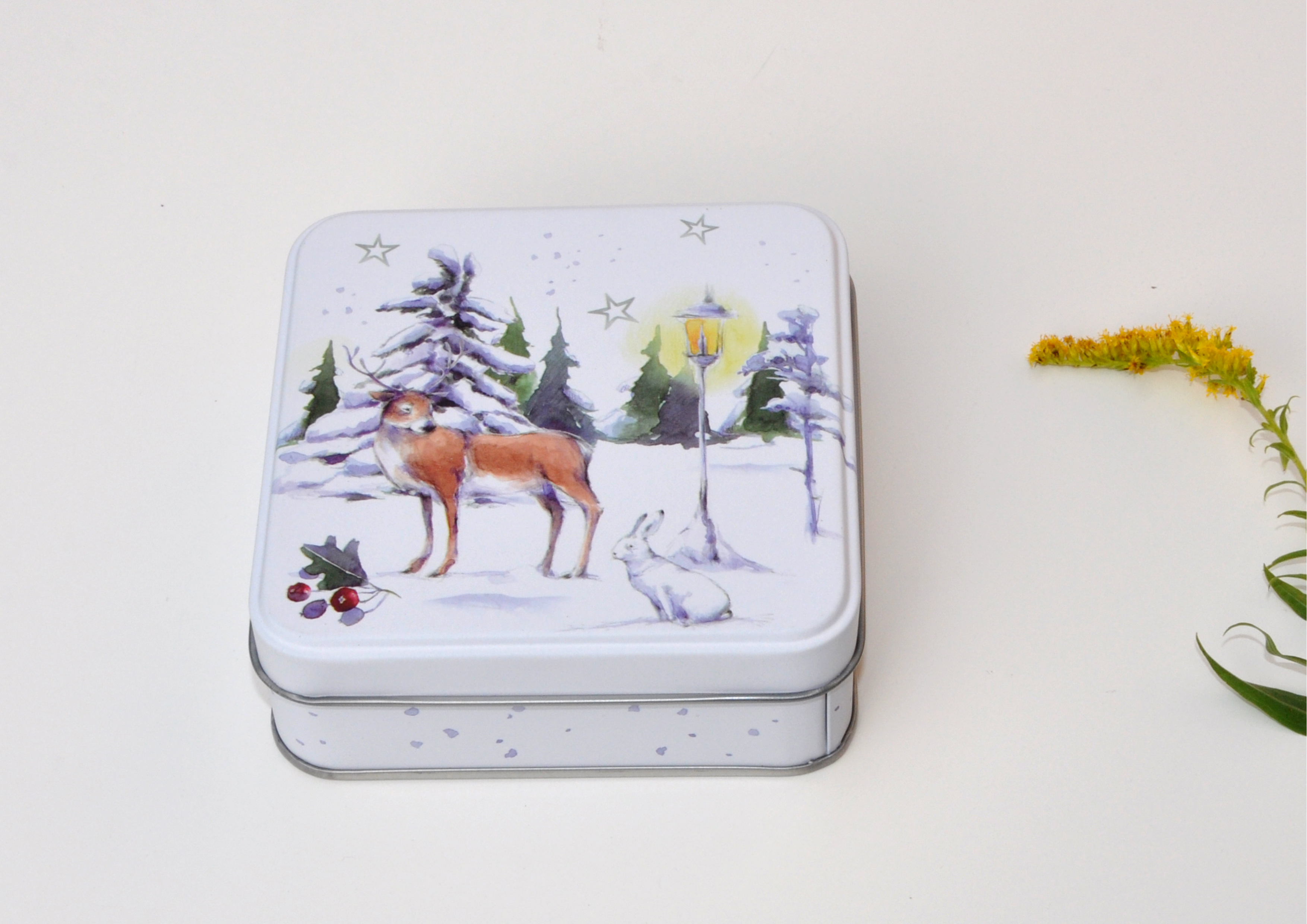 Winterpark - Geschenkdose aus Metall 