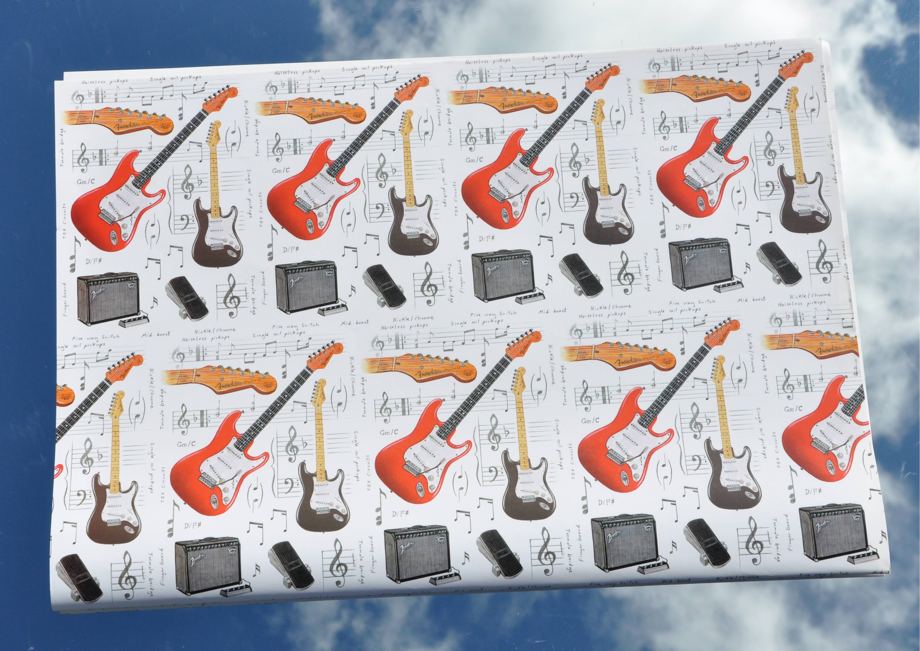 Gitarre / Musik - Geschenkpapier 