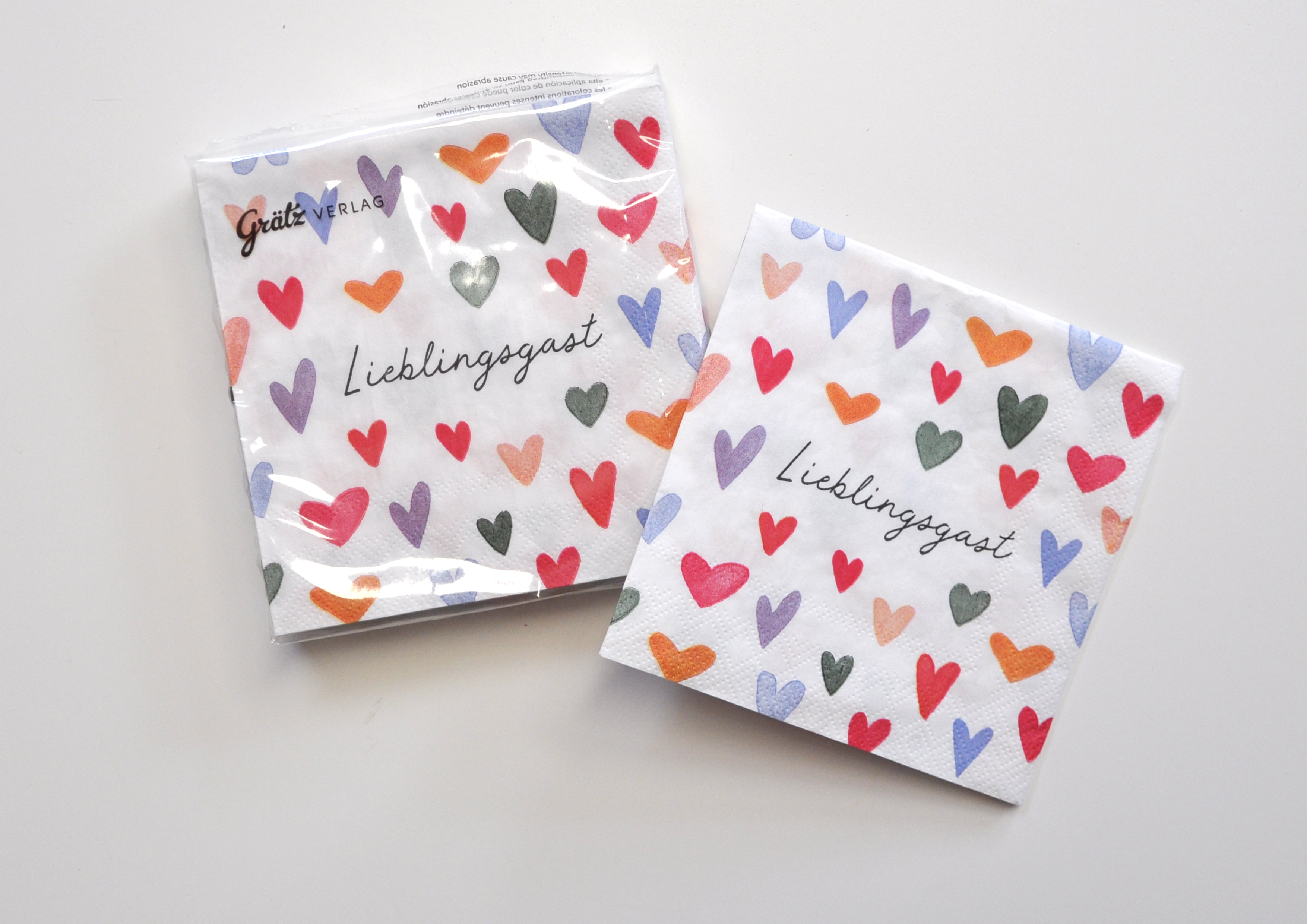 Von Herzen / Lieblingsgast - Cocktailservietten 