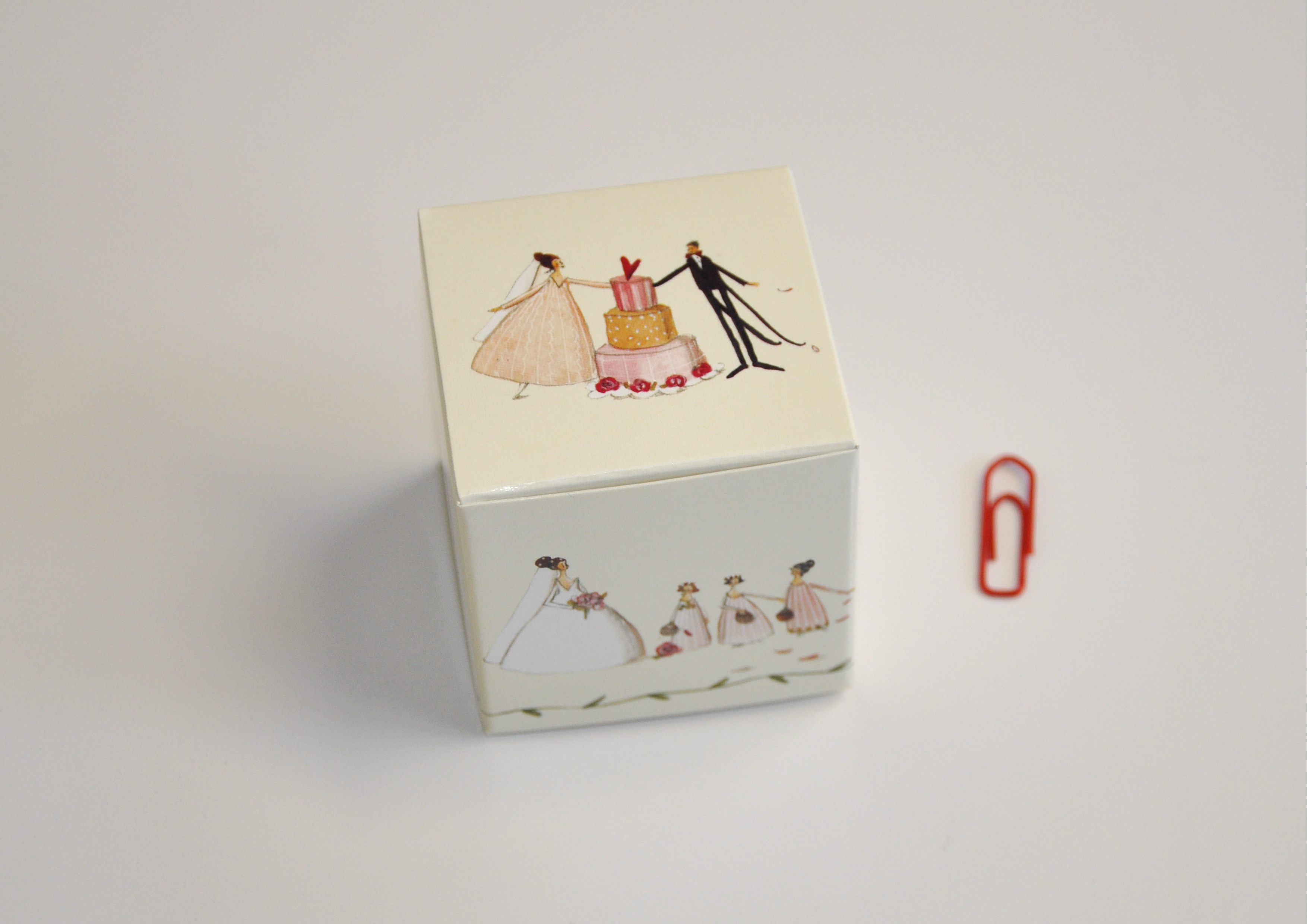 Hochzeit - Geschenkschachtel / Würfelbox