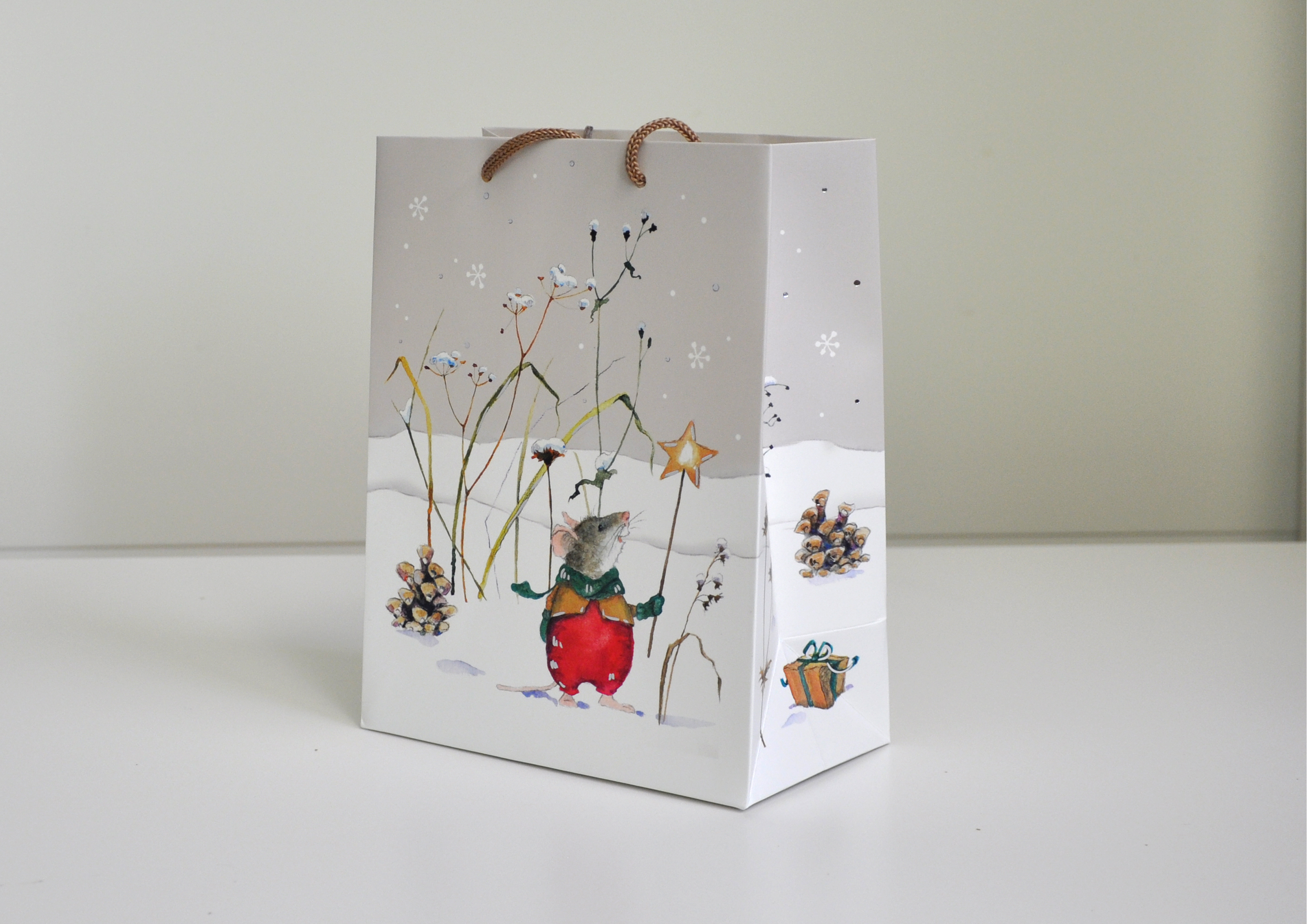 Wintermäuse - Geschenktasche