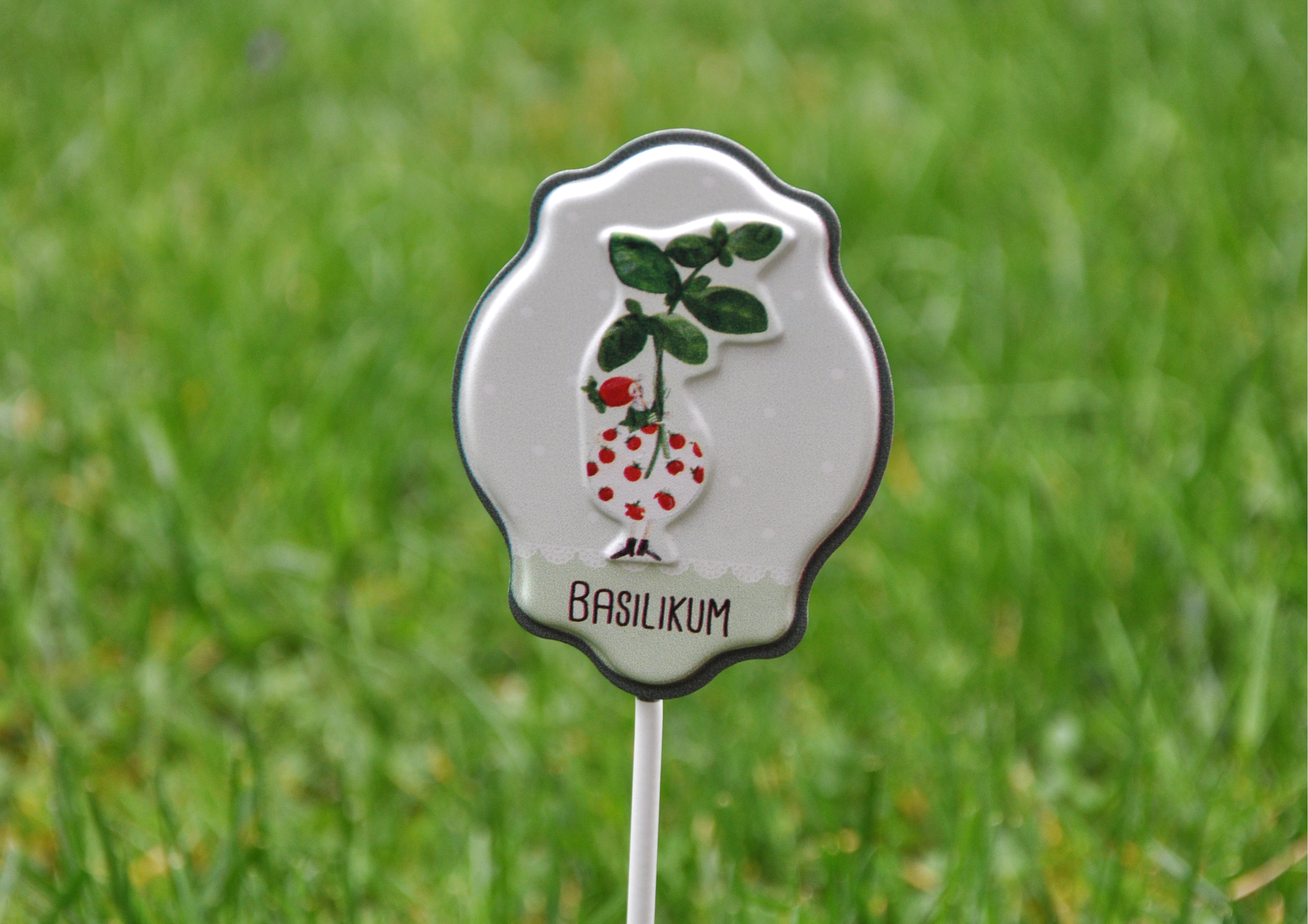Basilikum- Kräuterstecker aus Blech 