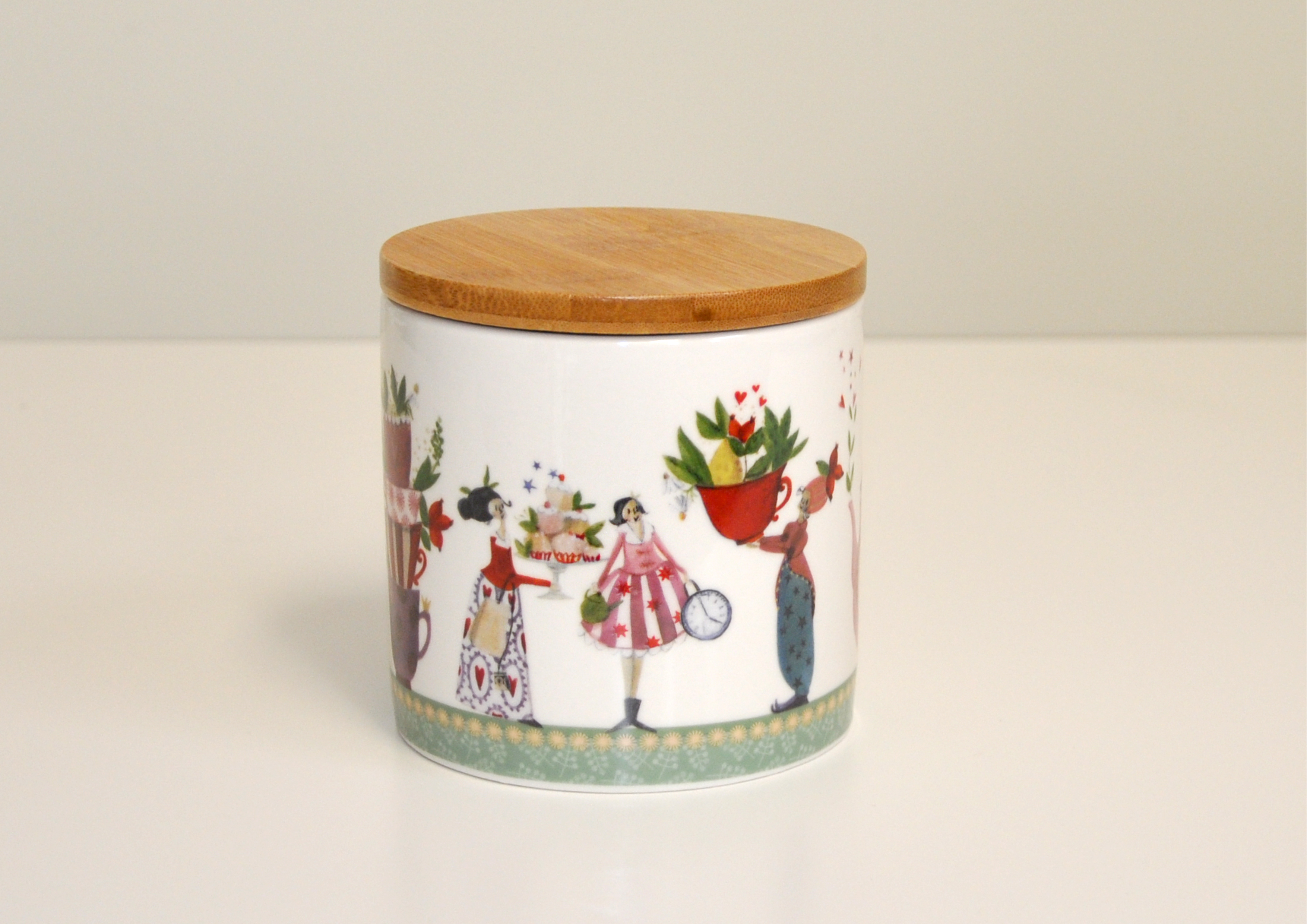 Teezeit / Teatime - Vorratsdose aus Porzellan