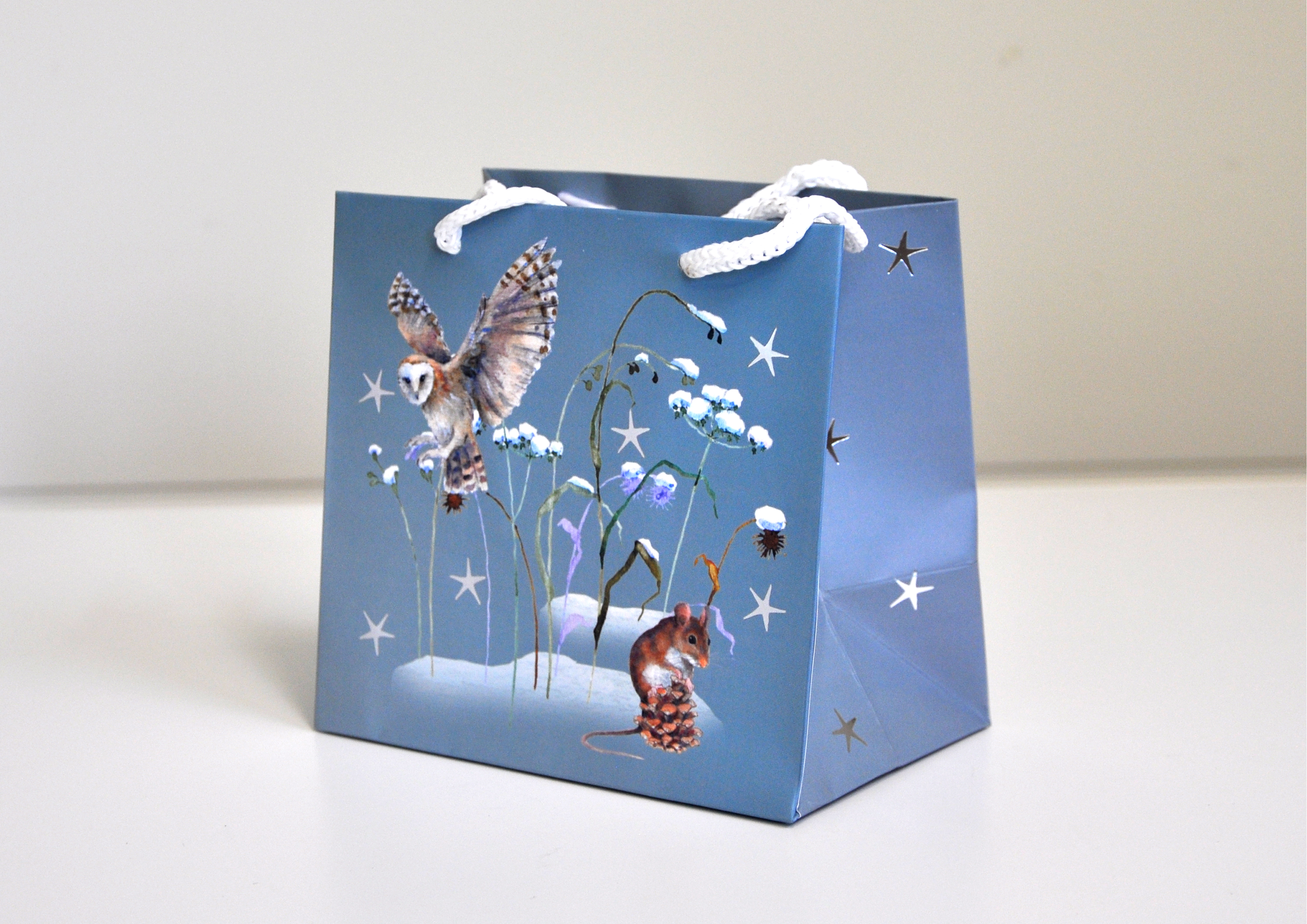 Waldtiere im Schnee - Geschenktasche  