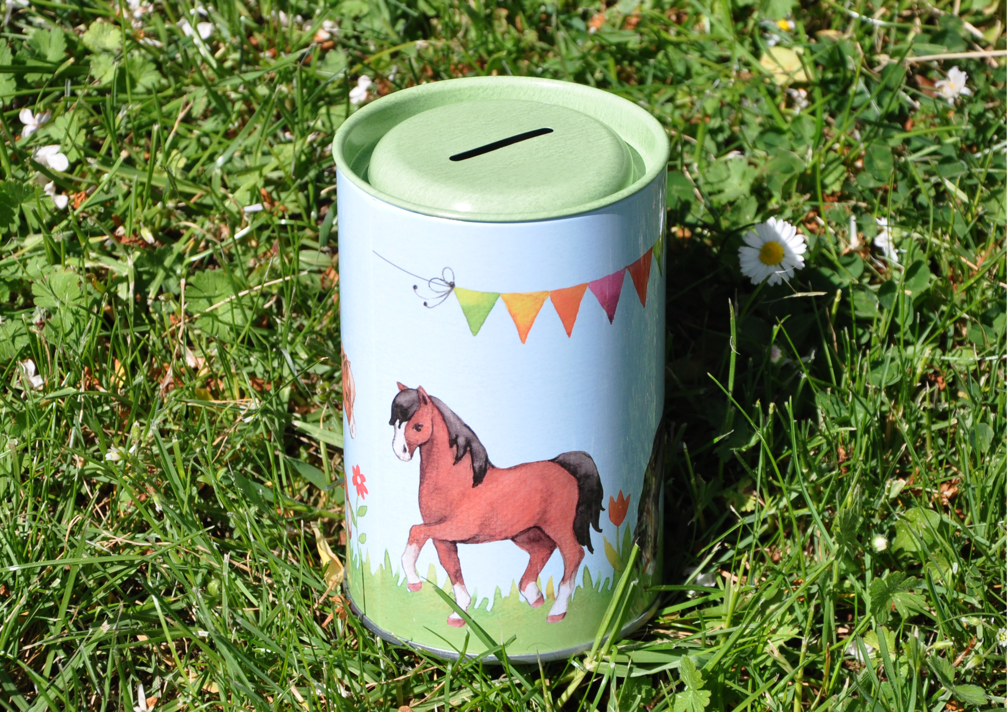 Pferd - Spardose aus Blech 