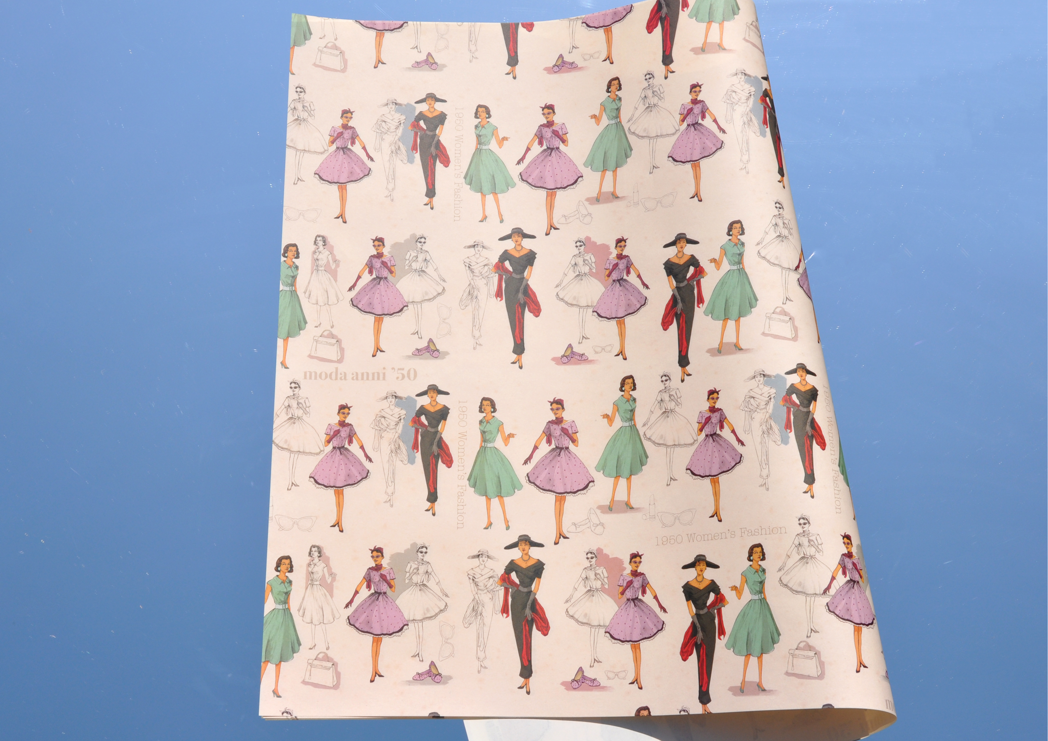 Damen - Mode der 50er Jahre - Geschenkpapier 