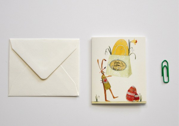 Ostertasche - Minikarte mit Umschlag