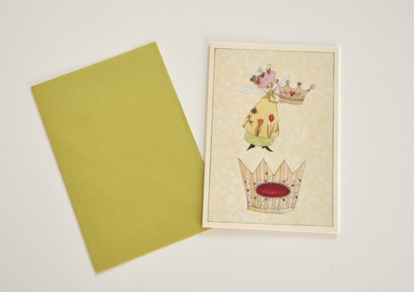 Blumenfee - Klappkarte mit Spruch und Umschlag