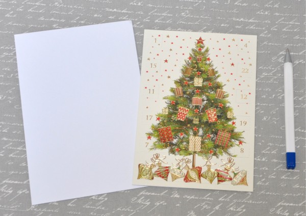 Weihnachtsbaum - Adventskalenderkarte