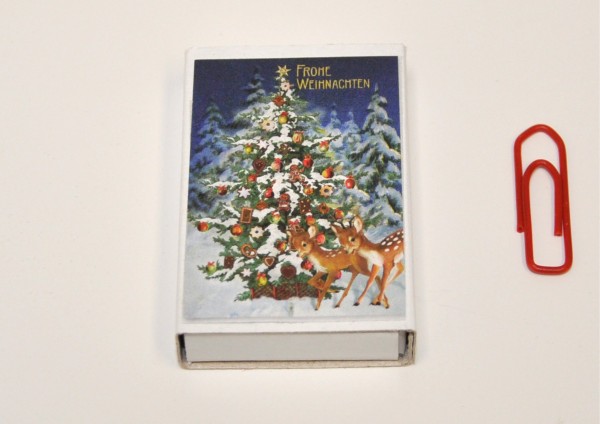 Weihnachtsbaum für die Tiere Nostalgie- Mini-Geschenkschachtel