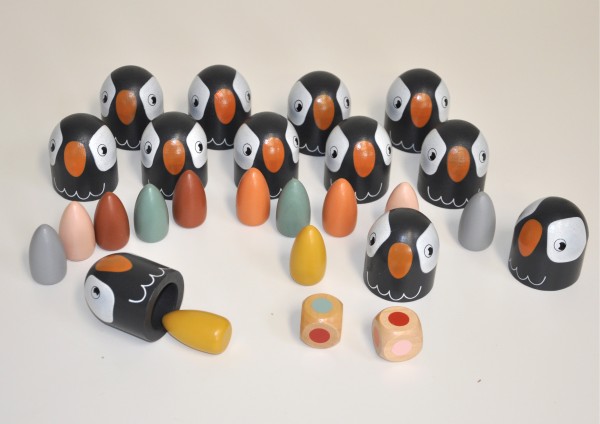 Pinguine - Farben Memo aus Holz