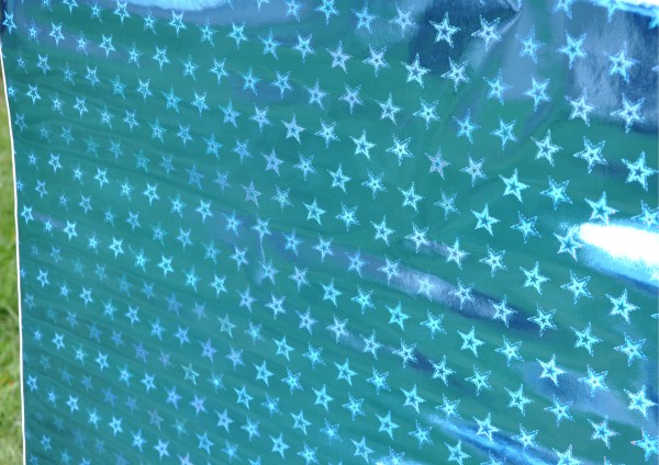 BLAU Hologramm Zarte Sterne- Geschenkpapier