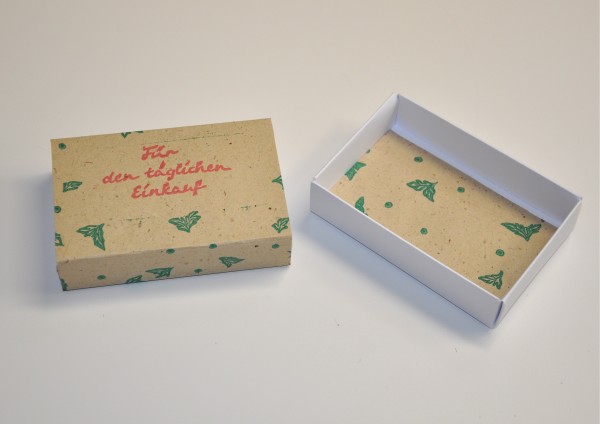 Für den täglichen Einkauf - Geschenkschachtel aus DDR Papiertüte