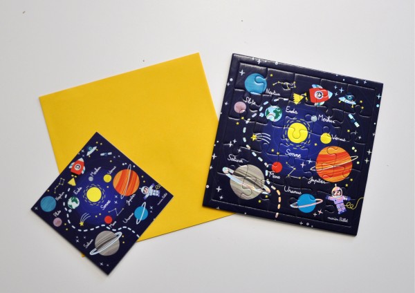 Universum- Puzzlekarte mit Umschlag
